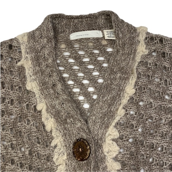 Anthropologie Sleeping On Snow Cropped Cardigan Medium - Picture 2 of 12